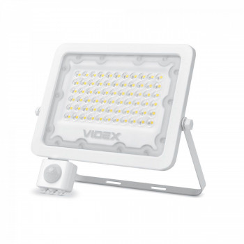Prožektors ar sensoru LED 50W, 4500Lm 5000K, VLE-F2e-505W-S (sensors 2-12m, 10sec-7min, 10-2000lx, <120*), VIDEX LUCA-PIR (neitrāli balta gaisma)