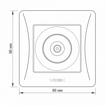 TV ligzda, Videx Binera, balta, IP20 VF-BNSK1TVME-W