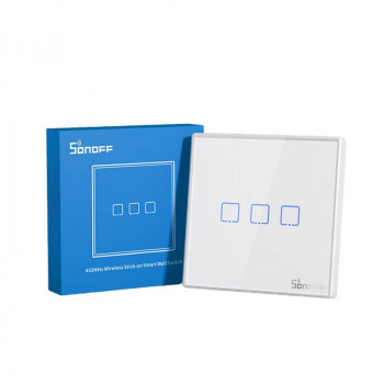 Smart Wireless Wall Switch Sonoff T2EU3C-RF 433MHz (3-channel)