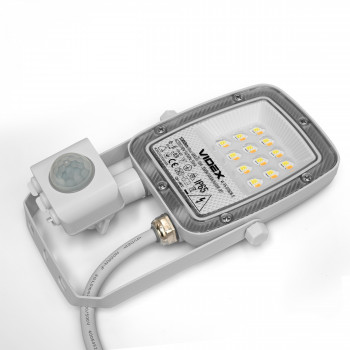 LED floodlight with sensor 10W 1000Lm CCT IP65 VIDEX VL-F5-010CW-S | black – compact housing with built-in infrared detector