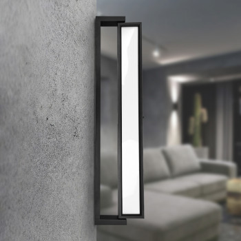 LED sienas lampa, 18W 1750Lm 2800-6000K IP20 VIDEX VL-WL02-18CSB | melna – sienas apgaismojums ar grozāmu korpusu gaismas virziena pielāgošanai