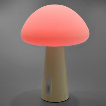 Night lamp for children, silicone, rechargeable, dimmable 4W 210Lm 3000-6500K+RGB LiFePO4 2400mAh VIDEX VL-TF25BG | white – Intuitive color change by touch for safe use