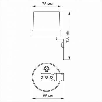 Gaismas sensors (krēslas sensors) 25A fotometrisks, VIDEX VL-SN03