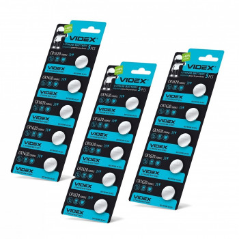 Baterija CR1620 VIDEX (5 gab.) 3V Lithium 70mAh