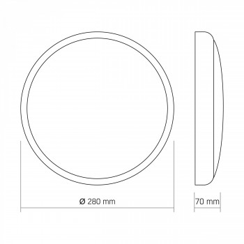 LED plafons ar kustību sensoru 10-15-20W 24000Lm 2700-6500K IP44, VIDEX VL-CLR-200-2G | balts – Automātiska kustības detekcija