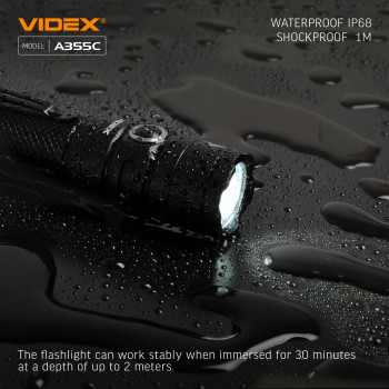 Lukturis LED uzlādējams CREE XHP50.2 20W 4000Lm 5000K, Li-ion 26650 5000mAh - iekļauts! (maināms uz 18650), VIDEX VLF-A355C, profesionāls LED lukturis ar 5000mAh bateriju! 