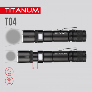 Lukturis LED uzlādējams 300Lm 6500K, Li-ion 18650 1200mAh, TITANUM TLF-T04