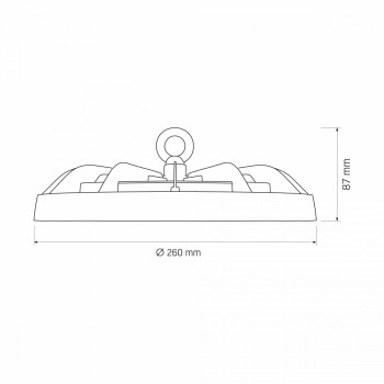 Industriālais High Bay LED gaismeklis 100W 11000Lm 3000-5000-6500K IP65 VIDEX VL-HBe04-100CW | balts – regulējams CCT gaismas tonis