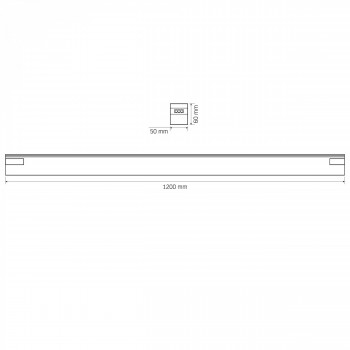 Suspended office LED lamp CCT 40W 5600Lm VIDEX VL-BNL021-4012CB | 1200mm, black – selectable CCT light temperature for workspace
