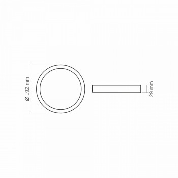 Gaismeklis LED virsapmetuma (aplis) 18W, 1850Lm 4000K, VIDEX (neitrāli balta gaisma) VLE-DLRS-184
