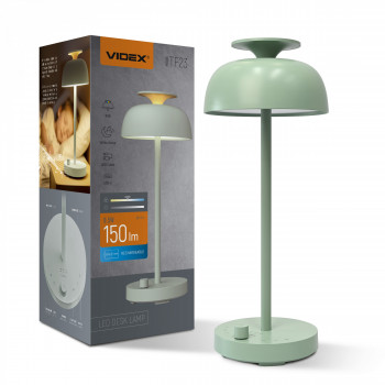 Night lamp with White Noise sound, rechargeable, dimmable 8.5W 150Lm 4000K+RGB LiFePO4 1800mAh VIDEX VL-TF23G | light green – Built-in 10 soothing melodies for peaceful sleep