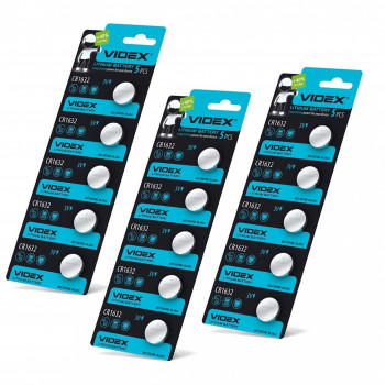 Baterija CR1632 VIDEX (5 gab.) 3V Lithium 130mAh