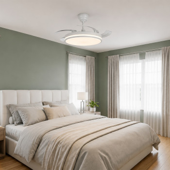Hämardatav LED laelamp ar ventilatoru un pulti 60W 5400Lm 3000K-4200K-6000K IP20 VIDEX VL-CLF01-60CW – Sisseehitatud ventilaator 6 režiimi ja kaugjuhtimispuldiga