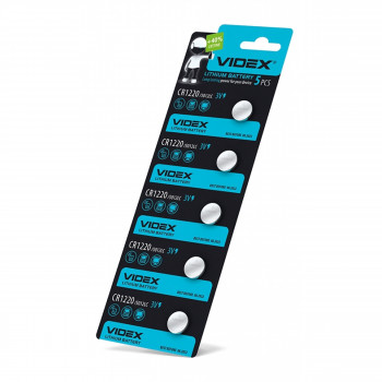 Lithium battery Videx CR1220 5pcs BLISTER CARD, 3V, 40mAh