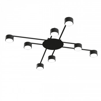 Griestu gaismeklis LED priekš 8 x GX53 patronas spuldzēm, IP20 VIDEX VL-SPF22B-B, melns