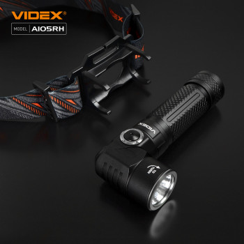 Lukturis LED uzlādējams Luminus SST40, 10W 1200Lm 5000K, Li-ion 18650 2200mAh - iekļauts! VIDEX VLF-A105RH, ar magnētu un regulējamu luktura galvu (SWIVEL HEAD) + komplektā stiprinājums lietošanai kā galvas lukturim!