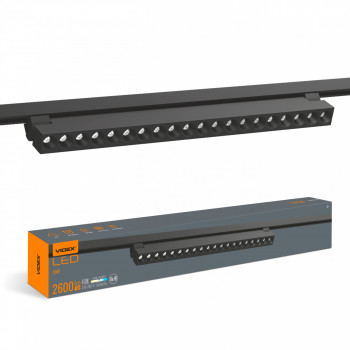 Sliedes gaismeklis LED 30W, 2600Lm 4100K, VIDEX VL-TR06-304B, melns (neitrāli balta gaisma)