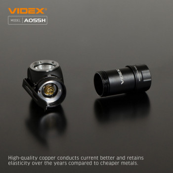 Lukturis LED uzlādējams Luminus SST20 10W, 600Lm 5700K, Li-ion 16340 800mAh - iekļauts! (maināms uz CR123A), VIDEX VLF-A055H, ar magnētu + komplektā stiprinājums lietošanai kā galvas lukturim!