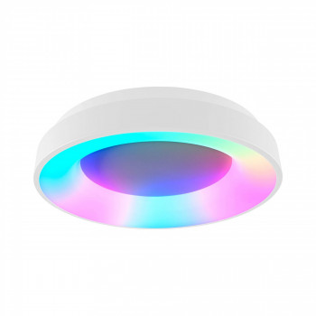 Iekštelpu gaismeklis LED 72W, dimmējams ar pulti (krāsaina gaisma) 4700Lm 2700K-6000K, VIDEX VLE-ERC-RGB-72W IP20 (silti/neitrāli/auksti balta gaisma), balta