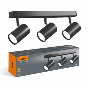 Wall and ceiling spot luminaire 3xGU10 VIDEX VL-SPF05B-WFB – Firm and secure angle fixation for precise light direction