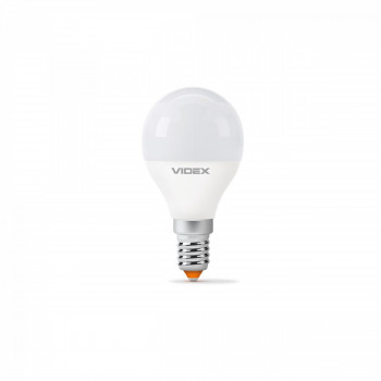 Spuldze LED E14 4W, 380Lm 3000K, stars<240* (G45-mazā spuldze) VIDEX VLE-G45e-04143 (silti balta gaisma)