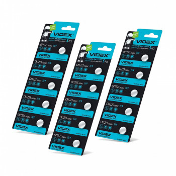 Lithium battery VIDEX CR1225 5pcs BLISTER CARD, 3V, 48mAh