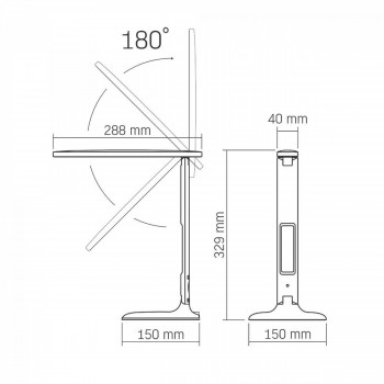 Galda lampa LED ar pulksteni, termometru, kalendāru, modinātāju - dimmējama 7W, 490Lm 3000/4000/5500K, VIDEX VLE-TF05W RIO-WHITE (silti/neitrāli/auksti balta gaisma) balta