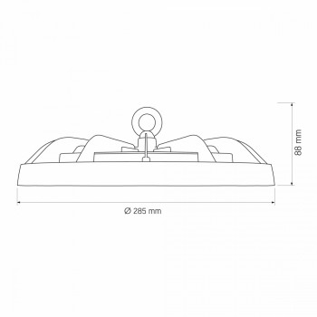 Industriālais High Bay LED gaismeklis 150W 16500Lm 3000-5000-6500K IP65 VIDEX VL-HBe04-150CW | balts – regulējams CCT gaismas tonis