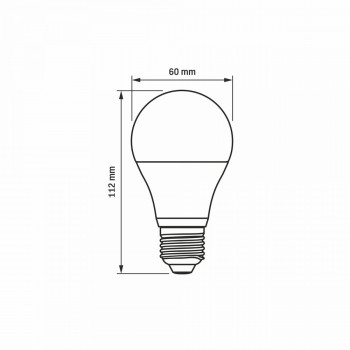 Spuldze LED E27 10W, 960Lm 3000K, stars<240* (A60-standarta) VIDEX VLE-A60e-10273 (silti balta gaisma)