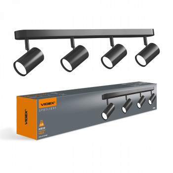 Wall and ceiling spot luminaire 4xGU10 VIDEX VL-SPF05B-WPB – Firm and secure angle fixation for precise light direction