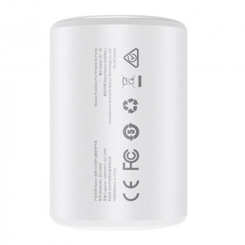 Baseus PocketGo Portable Pump (white), 4 kPa, 2000 mAh, 240 l/min