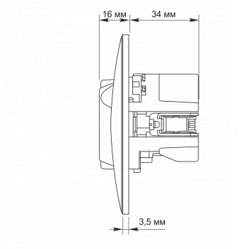 Kontaktligzda z/a 1V + ligzdas (USB-A + USB-C), Videx Binera, melna grafīta, IP20 VF-BNSK1GUC-BG