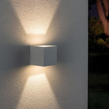 Fasādes gaismeklis LED abpusējs 6W, 520Lm 2700K, IP54 VIDEX VL-AR04-062W ERIC-WHITE (silti balta gaisma), balts