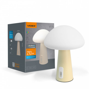Night lamp for children, silicone, rechargeable, dimmable 4W 210Lm 3000-6500K+RGB LiFePO4 2400mAh VIDEX VL-TF25BG | white – Intuitive color change by touch for safe use