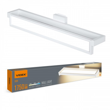 LED sienas lampa, 18W 1750Lm 2800-6000K IP20 VIDEX VL-WL02-18CSW | balta – sienas apgaismojums ar grozāmu korpusu gaismas virziena pielāgošanai