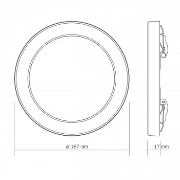 VIDEX DL6R-12CW – LED Ceiling Light 12W, 3CCT (3000K/4000K/6500K), 1170 lm, White