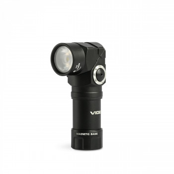 Lukturis LED uzlādējams Luminus SST20 10W, 2xRED SMD, 600Lm 5000K, Li-ion 16340 800mAh - iekļauts! (maināms uz CR123A), VIDEX VLF-A244RH, sarkanā gaisma ar regulējamu luktura galvu (SWIVEL HEAD) + komplektā stiprinājums lietošanai kā galvas lukturim!
