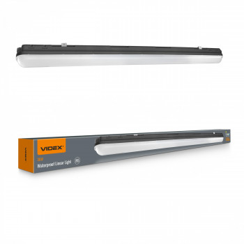 Niiskuskindel lineaarne valgusti (-25°C~+40°С) LED 36W 1200mm 5760Lm 5000K IP65 VIDEX VL-BNWL05-36125B | must – niiskuskindel valgusti ladudele ja tootmishoonetele