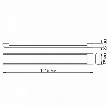 LED Batten Light VIDEX VL-BN-54125 54W 1.2М 5000K White 