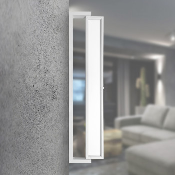 LED sienas lampa, 18W 1750Lm 2800-6000K IP20 VIDEX VL-WL02-18CSW | balta – sienas apgaismojums ar grozāmu korpusu gaismas virziena pielāgošanai