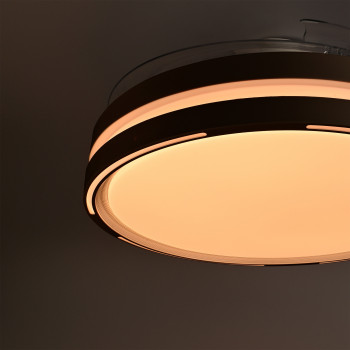 LED Ceiling Light with fan VIDEX CLF06 60W 3000K-4200K-6000K 230V Black