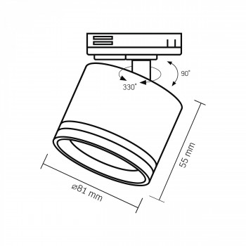 Spot track luminaire VIDEX for GX53 lamp VL-SPF35C-W