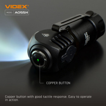 Lukturis LED uzlādējams Luminus SST20 10W, 600Lm 5700K, Li-ion 16340 800mAh - iekļauts! (maināms uz CR123A), VIDEX VLF-A055H, ar magnētu + komplektā stiprinājums lietošanai kā galvas lukturim!