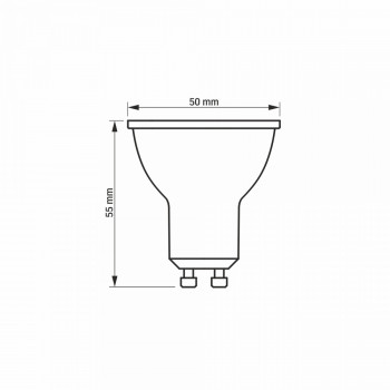 Spuldze LED GU10 5W, 420Lm 3000K, stars<120* VIDEX VLE-MR16e-05103 (silti balta gaisma)