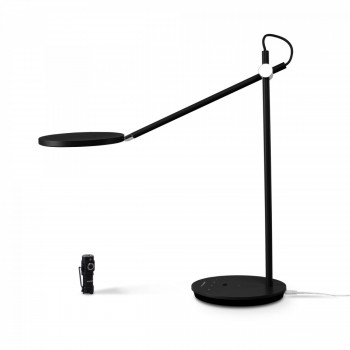 Galda lampa LED ar sensoru vadāma - dimmējama 20W, 1450Lm 4100K, VIDEX VL-TF15B (neitrāli balta gaisma) melna