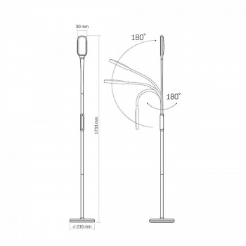 Stāvlampa LED dimmējama 12W, 1280Lm 3000/4000/5500K, VIDEX VLE-TF07W TOKYO-WHITE (silti/neitrāli/auksti balta gaisma) balta