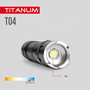 Lukturis LED uzlādējams 300Lm 6500K, Li-ion 18650 1200mAh, TITANUM TLF-T04