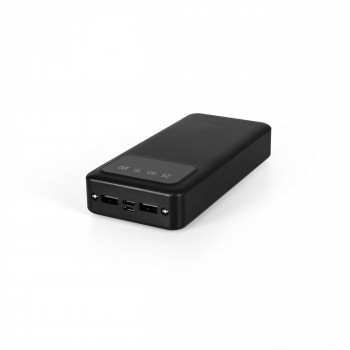 Power Bank - pārnēsājams akumulators 20 000mAh TITANUM TPB-OL22-B Black, pieejamie porti: Micro USB, Type-C, 2USB