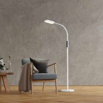 Stāvlampa LED dimmējama 12W, 1280Lm 3000/4000/5500K, VIDEX VLE-TF07W TOKYO-WHITE (silti/neitrāli/auksti balta gaisma) balta