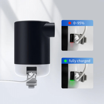 Pārnēsājams, uzlādējams mini pumpis Flextail Max Pump 2 PRO-W (4-in-1) funkcijas: 1-Gaisa pumpis, 2-Vakuma sūknis, 3-LED lukturis, 4-Power Bank (3600mAh), balts